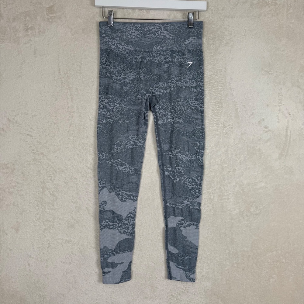 Gymshark Adapt Camo Seamless Leggings Grey Charcoal Medium Athleisure Gym Babe